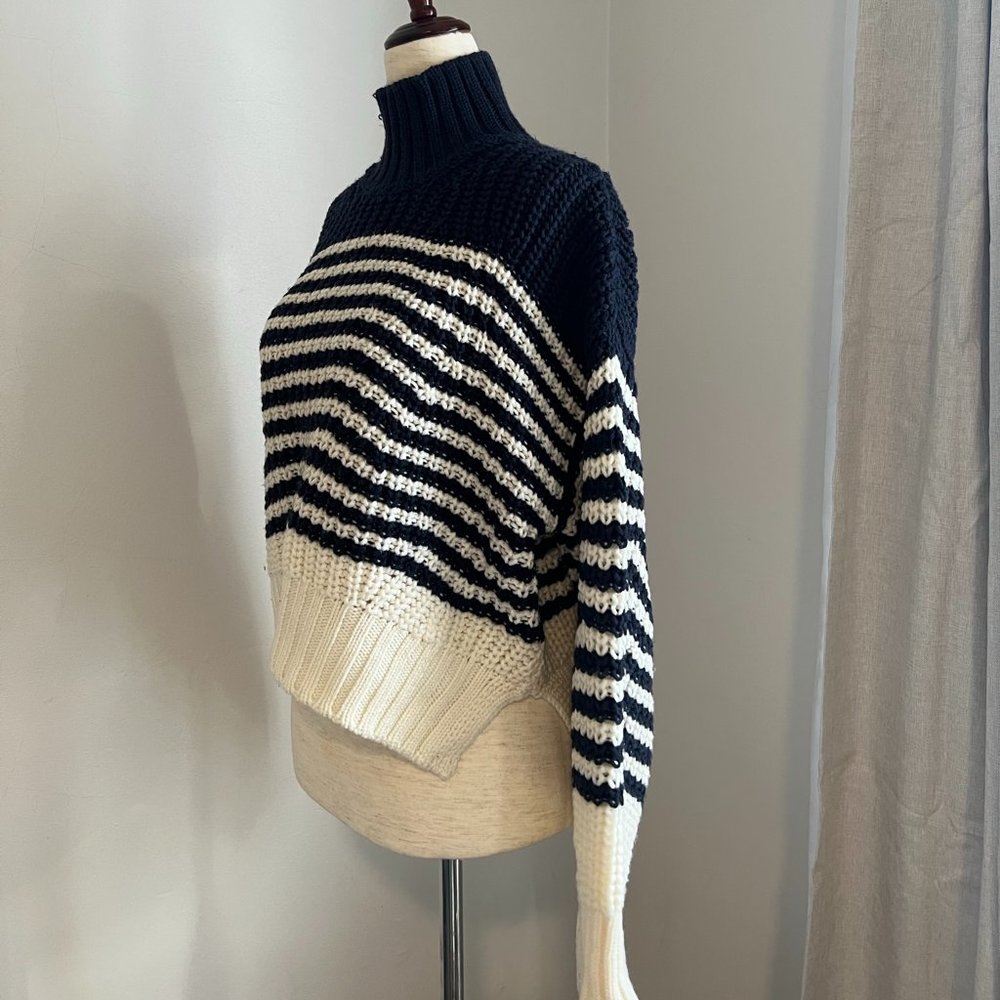 LLC21408_NAVY/CREAM Knitwear Bretagne Sweater